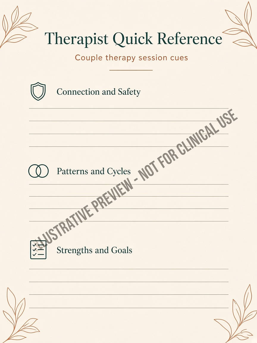 Illustrative therapist quick-reference preview